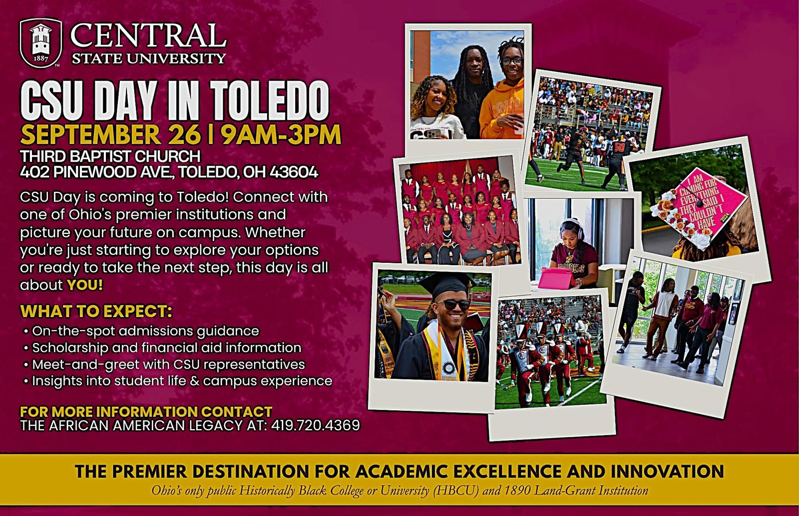 CSU Day in Toledo — September 26, 9AM–3PM at Third Baptist Church